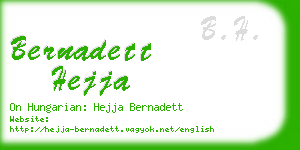 bernadett hejja business card